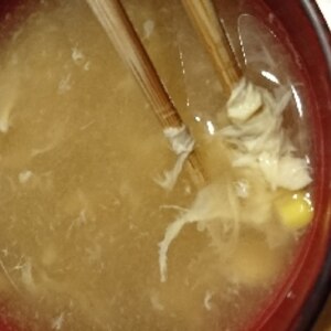 超簡単★コーンと卵の中華スープ